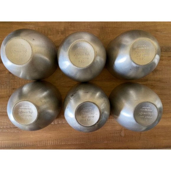 SIX Empire Silver Jefferson Cups in Pewter - Picture 4 of 6